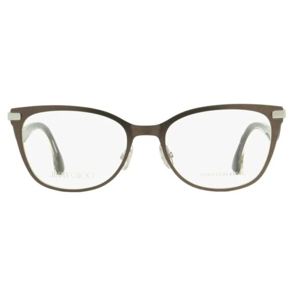 Jimmy Choo JC256 12R MATTE BROWN SILVER 51/17/145 WOMAN - Picture 2 of 2